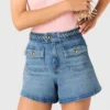 Short en denim tressé Short en denim tressé