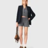 Short en maille avec strass Short en maille avec strass