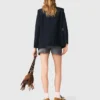 Short en maille avec strass Short en maille avec strass