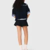 Short en tweed avec détails en denim