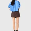 Short en tweed avec taille élastiquée