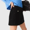 Short en tweed à strass Short en tweed à strass