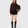 Short plissé coupe droite