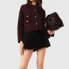 Short plissé coupe droite