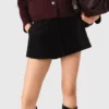Short plissé coupe droite