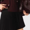 Short plissé coupe droite