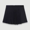 Short plissé coupe droite