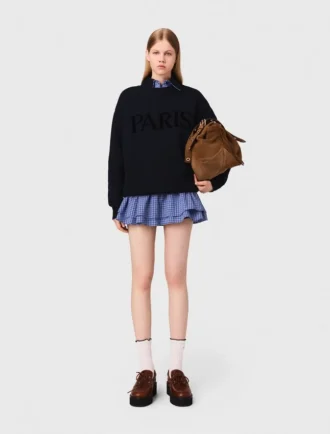 Sweat-shirt avec logo Paris en relief