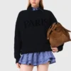 Sweat-shirt avec logo Paris en relief