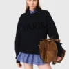 Sweat-shirt avec logo Paris en relief
