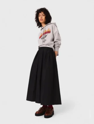 Sweat-shirt court avec logo brodé