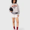 Sweat-shirt court avec logo brodé