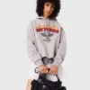 Sweat-shirt court avec logo brodé