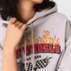 Sweat-shirt court avec logo brodé
