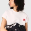 Sweat-shirt court en molleton brodé