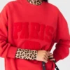 Sweat-shirt Paris New York Lettering