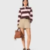 Sweat-shirt polo rayé Sweat-shirt polo rayé
