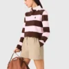 Sweat-shirt polo rayé Sweat-shirt polo rayé