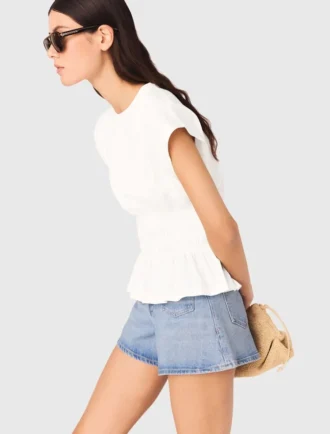 T-shirt ajusté à plis