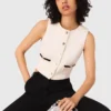 Top sans manches en tweed lurex Top sans manches en tweed lurex