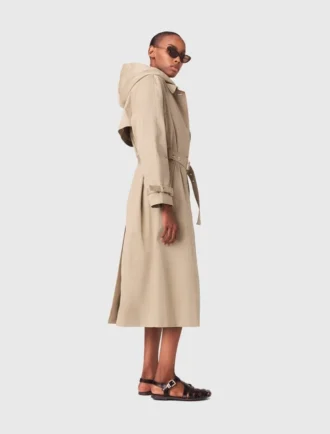 Trench-coat à capuche amovible