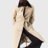 Trench-coat à manches et col contrastés Trench-coat à manches et col contrastés