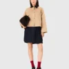 Veste avec col contrasté amovible