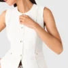 Veste brodée en mélange de lin Veste brodée en mélange de lin
