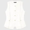 Veste brodée en mélange de lin Veste brodée en mélange de lin