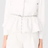 Veste courte avec ceinture ornée de bijoux Veste courte avec ceinture ornée de bijoux
