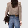 Veste courte à carreaux