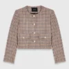 Veste courte à carreaux