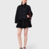 Veste courte à col en velours