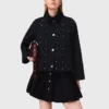 Veste courte à col en velours