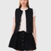Veste courte à col en velours