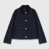 Veste courte à col en velours