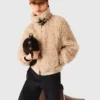 Veste courte en bouclé