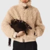 Veste courte en bouclé