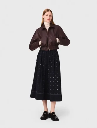 Veste courte en cuir vintage Veste courte en cuir vintage