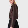 Veste courte en cuir vintage Veste courte en cuir vintage
