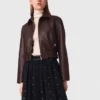 Veste courte en cuir vintage Veste courte en cuir vintage