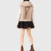 Veste courte en fausse fourrure
