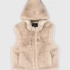 Veste courte en fausse fourrure
