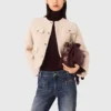 Veste courte en tweed bouclé