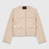 Veste courte en tweed bouclé
