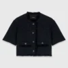 Veste courte en tweed brillant