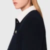 Veste courte en tweed, col amovible