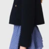 Veste courte en tweed, col amovible