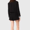 Veste courte en tweed à strass
