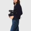 Veste courte en velours